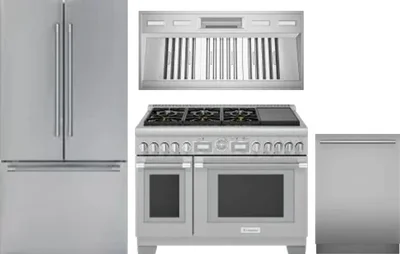 4 Piece Package Includes Refrigerator, Range, Hood And Dishwasher
