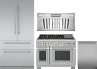 4 Piece Package Includes Refrigerator, Range, Hood And Dishwasher