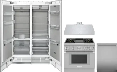 5 Piece Package Includes Refrigerator, Freezer, Range, Hood And Dishwasher