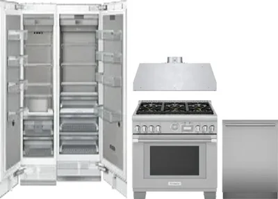 5 Piece Package Includes Refrigerator, Freezer, Range, Hood And Dishwasher