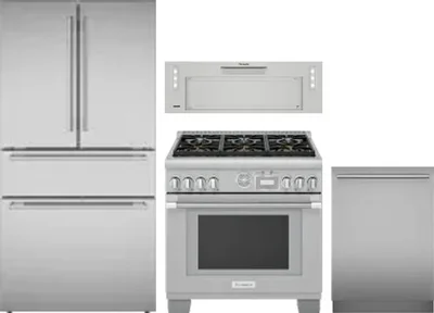 4 Piece Package Includes Refrigerator, Range, Hood And Dishwasher