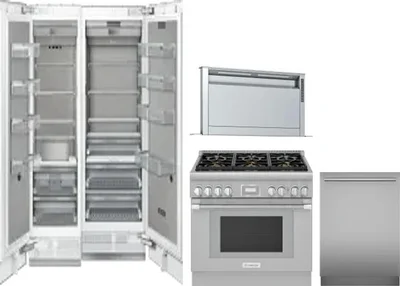 5 Piece Package Includes Refrigerator, Freezer, Range, Hood And Dishwasher