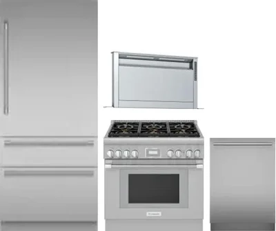 4 Piece Package Includes Refrigerator, Range, Hood And Dishwasher