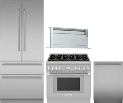 4 Piece Package Includes Refrigerator, Range, Hood And Dishwasher