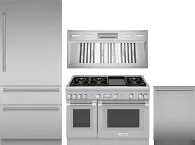 4 Piece Package Includes Refrigerator, Range, Hood And Dishwasher