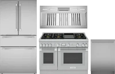 4 Piece Package Includes Refrigerator, Range, Hood And Dishwasher