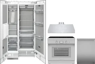 5 Piece Package Includes Refrigerator, Freezer, Range, Hood And Dishwasher