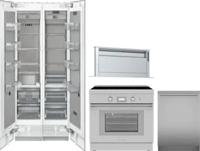 5 Piece Package Includes Refrigerator, Freezer, Range, Hood And Dishwasher