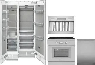 5 Piece Package Includes Refrigerator, Freezer, Range, Hood And Dishwasher