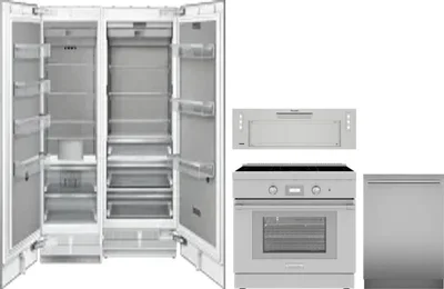 5 Piece Package Includes Refrigerator, Freezer, Range, Hood And Dishwasher