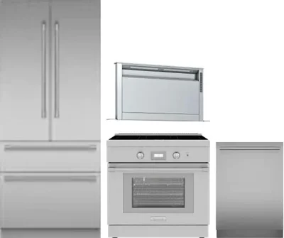 4 Piece Package Includes Refrigerator, Range, Hood And Dishwasher