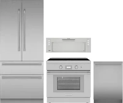 4 Piece Package Includes Refrigerator, Range, Hood And Dishwasher