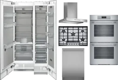 6 Piece Package Includes Refrigerator, Freezer, Cooktop, Wall Oven, Hood And Dishwasher