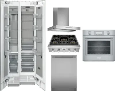 6 Piece Package Includes Refrigerator, Freezer, Cooktop, Wall Oven, Hood And Dishwasher