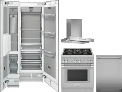 5 Piece Package Includes Refrigerator, Freezer, Range, Hood And Dishwasher