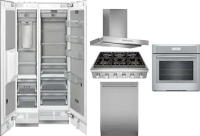 6 Piece Package Includes Refrigerator, Freezer, Cooktop, Wall Oven, Hood And Dishwasher