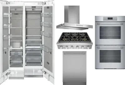 6 Piece Package Includes Refrigerator, Freezer, Cooktop, Wall Oven, Hood And Dishwasher