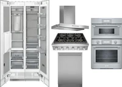 6 Piece Package Includes Refrigerator, Freezer, Cooktop, Wall Oven, Hood And Dishwasher