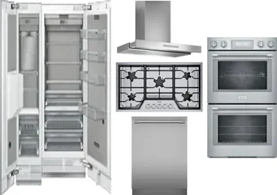 6 Piece Package Includes Refrigerator, Freezer, Cooktop, Wall Oven, Hood And Dishwasher
