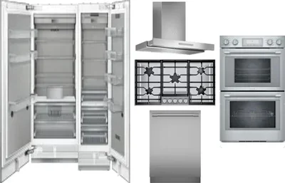 6 Piece Package Includes Refrigerator, Freezer, Cooktop, Wall Oven, Hood And Dishwasher