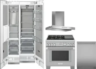 5 Piece Package Includes Refrigerator, Freezer, Range, Hood And Dishwasher