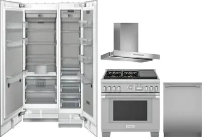 5 Piece Package Includes Refrigerator, Freezer, Range, Hood And Dishwasher