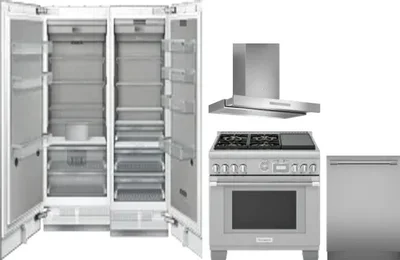 5 Piece Package Includes Refrigerator, Freezer, Range, Hood And Dishwasher