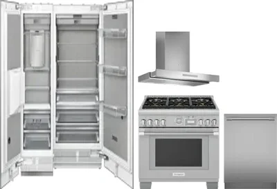 5 Piece Package Includes Refrigerator, Freezer, Range, Hood And Dishwasher