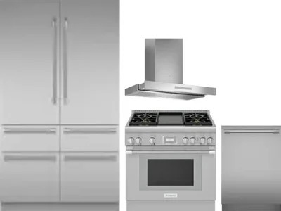 4 Piece Package Includes Refrigerator, Range, Hood And Dishwasher