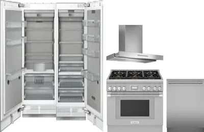 5 Piece Package Includes Refrigerator, Freezer, Range, Hood And Dishwasher