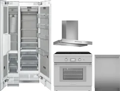 5 Piece Package Includes Refrigerator, Freezer, Range, Hood And Dishwasher
