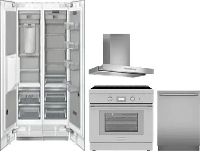 5 Piece Package Includes Refrigerator, Freezer, Range, Hood And Dishwasher