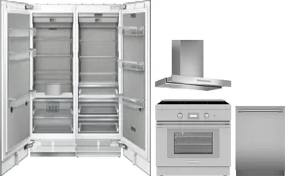 5 Piece Package Includes Refrigerator, Freezer, Range, Hood And Dishwasher
