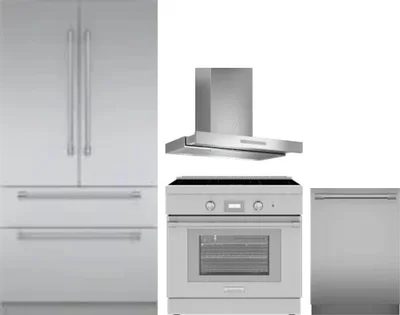 4 Piece Package Includes Refrigerator, Range, Hood And Dishwasher