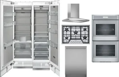 6 Piece Package Includes Refrigerator, Freezer, Cooktop, Wall Oven, Hood And Dishwasher