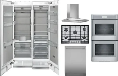 6 Piece Package Includes Refrigerator, Freezer, Cooktop, Wall Oven, Hood And Dishwasher