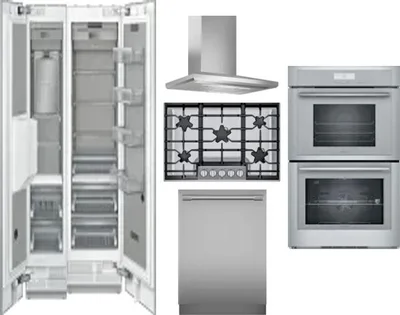 6 Piece Package Includes Refrigerator, Freezer, Cooktop, Wall Oven, Hood And Dishwasher
