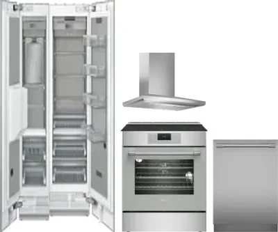 5 Piece Package Includes Refrigerator, Freezer, Range, Hood And Dishwasher