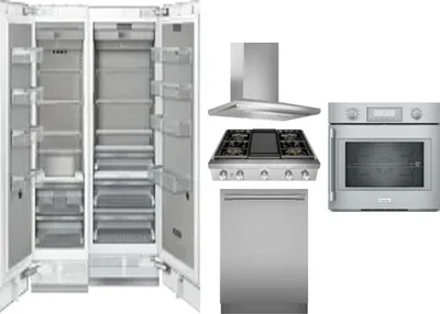 6 Piece Package Includes Refrigerator, Freezer, Cooktop, Wall Oven, Hood And Dishwasher