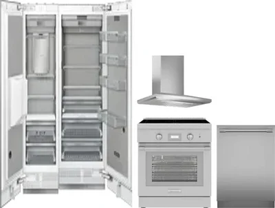 5 Piece Package Includes Refrigerator, Freezer, Range, Hood And Dishwasher