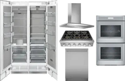 6 Piece Package Includes Refrigerator, Freezer, Cooktop, Wall Oven, Hood And Dishwasher