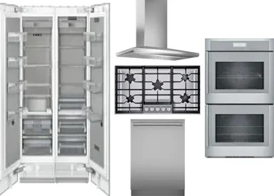 6 Piece Package Includes Refrigerator, Freezer, Cooktop, Wall Oven, Hood And Dishwasher