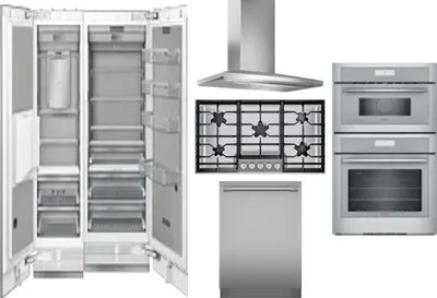 6 Piece Package Includes Refrigerator, Freezer, Cooktop, Wall Oven, Hood And Dishwasher