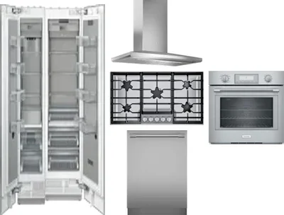 6 Piece Package Includes Refrigerator, Freezer, Cooktop, Wall Oven, Hood And Dishwasher