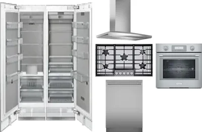 6 Piece Package Includes Refrigerator, Freezer, Cooktop, Wall Oven, Hood And Dishwasher