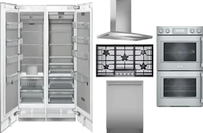 6 Piece Package Includes Refrigerator, Freezer, Cooktop, Wall Oven, Hood And Dishwasher