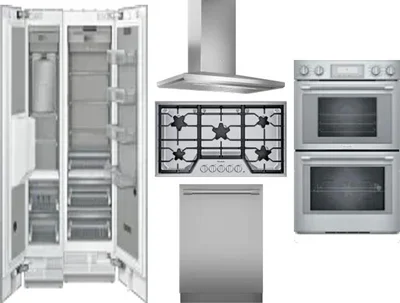 6 Piece Package Includes Refrigerator, Freezer, Cooktop, Wall Oven, Hood And Dishwasher