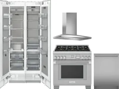 5 Piece Package Includes Refrigerator, Freezer, Range, Hood And Dishwasher