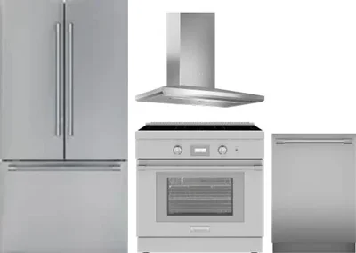 4 Piece Package Includes Refrigerator, Range, Hood And Dishwasher