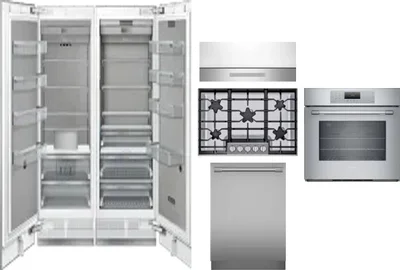 6 Piece Package Includes Refrigerator, Freezer, Cooktop, Wall Oven, Hood And Dishwasher